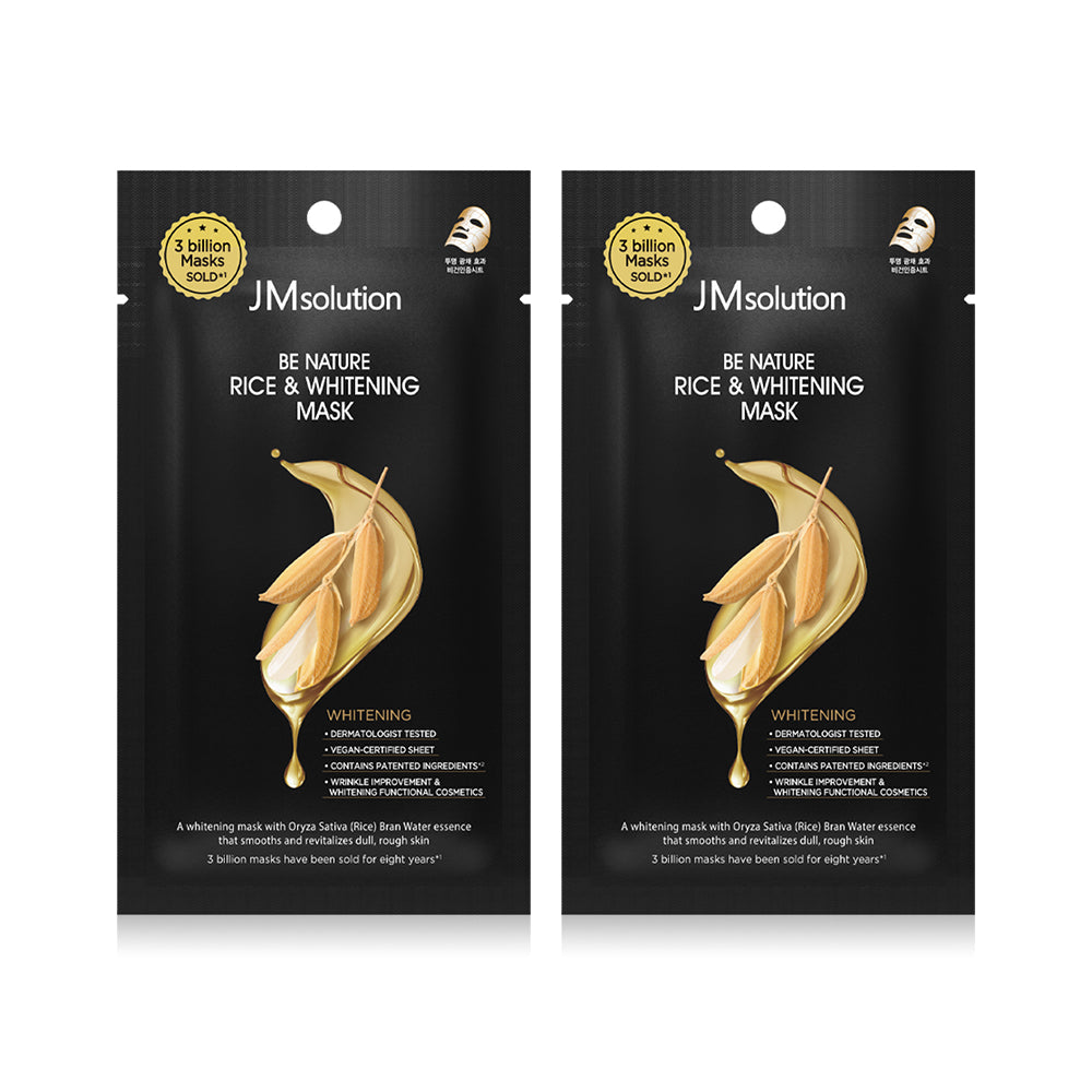 JM Solution Be Nature Rice & Whitening Mask [24ml (Pack of 2)