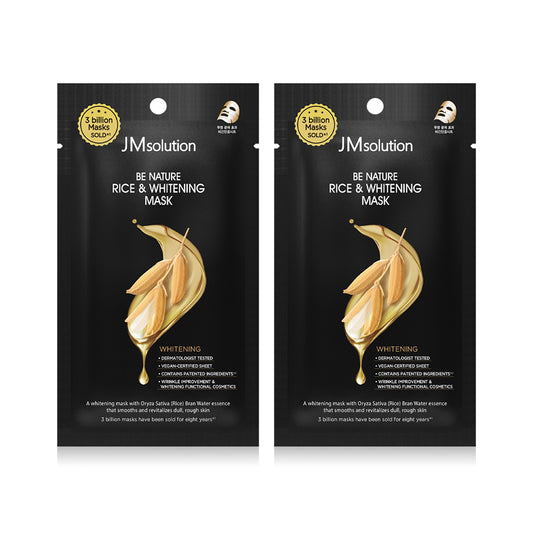 JM Solution Be Nature Rice & Whitening Mask [24ml (Pack of 2)