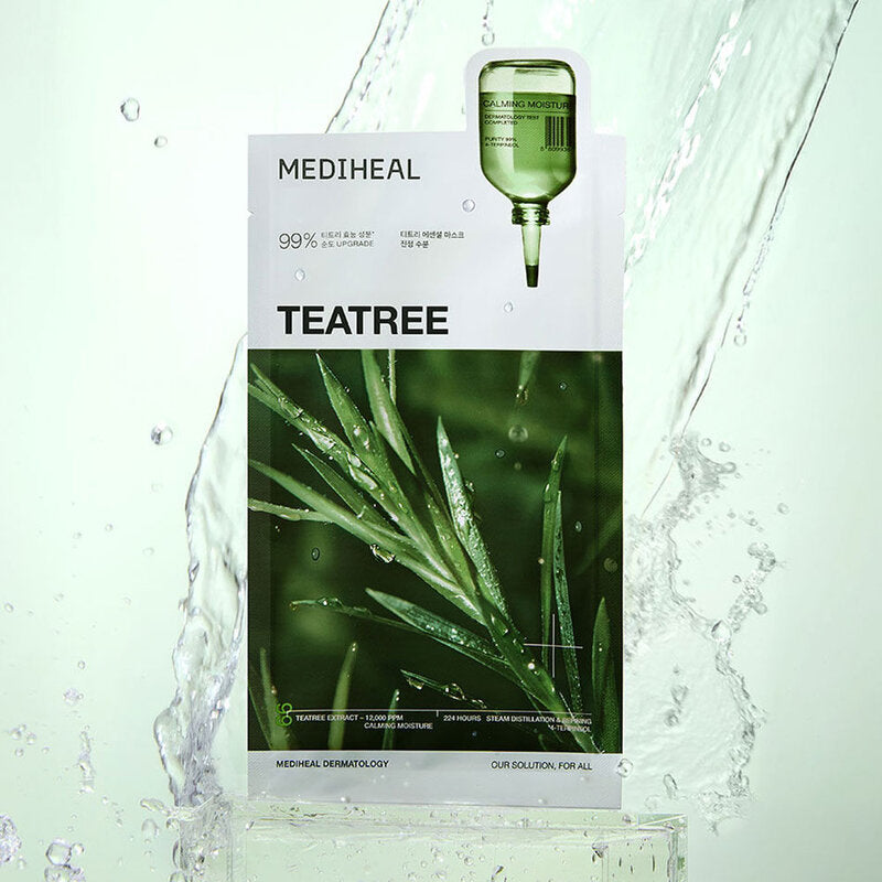 Mediheal Teatree Essential Mask Calming Moisture Box [24ml (Pack of 4)