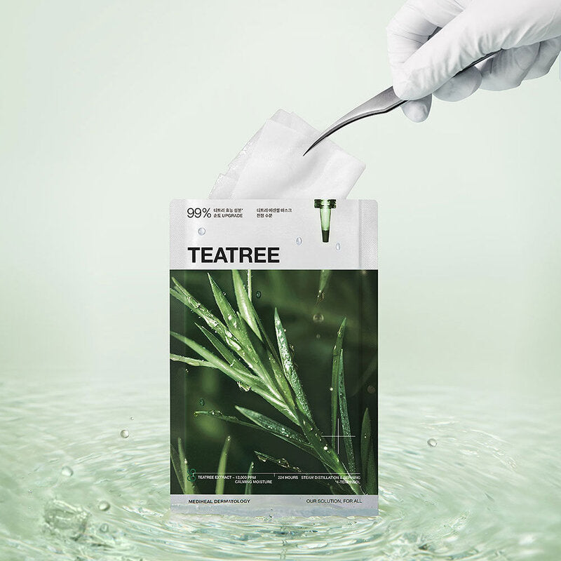 Mediheal Teatree Essential Mask Calming Moisture Box [24ml (Pack of 4)