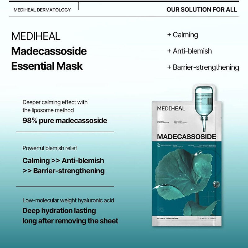 MEDIHEAL Madecassoside Essential Mask Blemish Repair 24 ml x 4pcs.