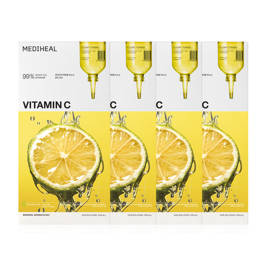 Mediheal Vitamin C Essential Mask Clear Toning Box [24ml (Pack of 4)