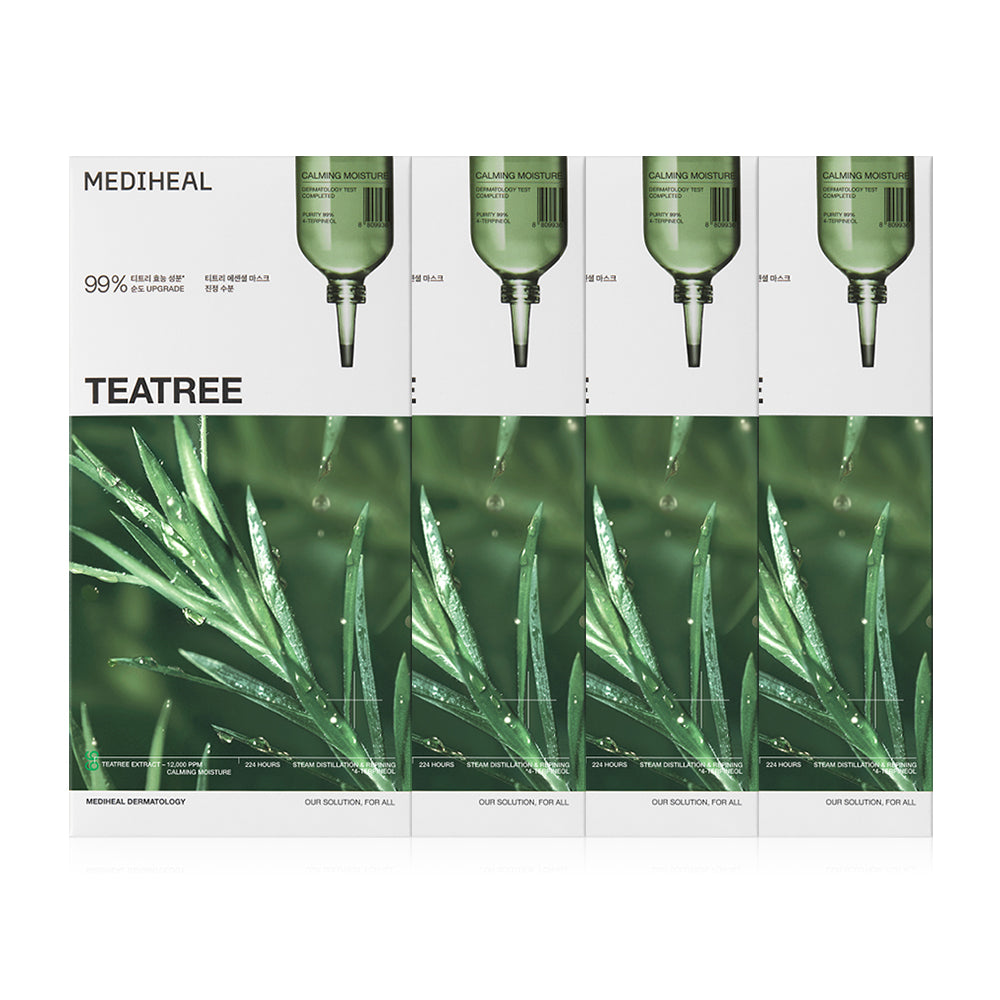 Mediheal Teatree Essential Mask Calming Moisture Box [24ml (Pack of 4)