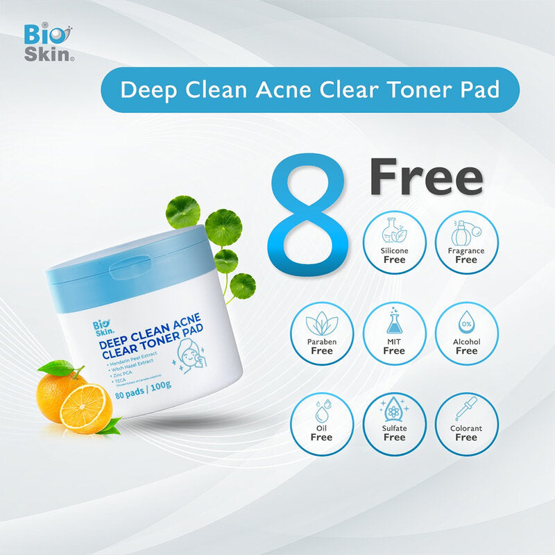 Bioskin Deep Clean Acne Clear Toner Pad 100g (Pack of 80)
