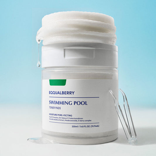 EQQUALBERRY Swimming Pool Toner Pads 70 Pads: These toner pads hydrate the skin, tighten pores, and reveal smooth, clear skin.