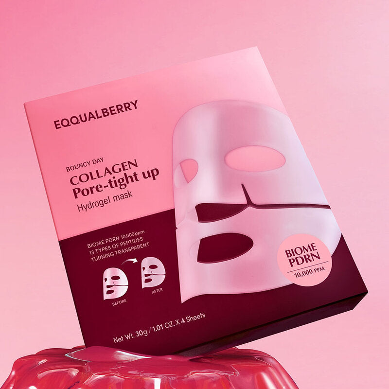 EQQUALBERRY Collagen Pore-Tight Up Hydrogel Mask [30g (Pack of 4)
