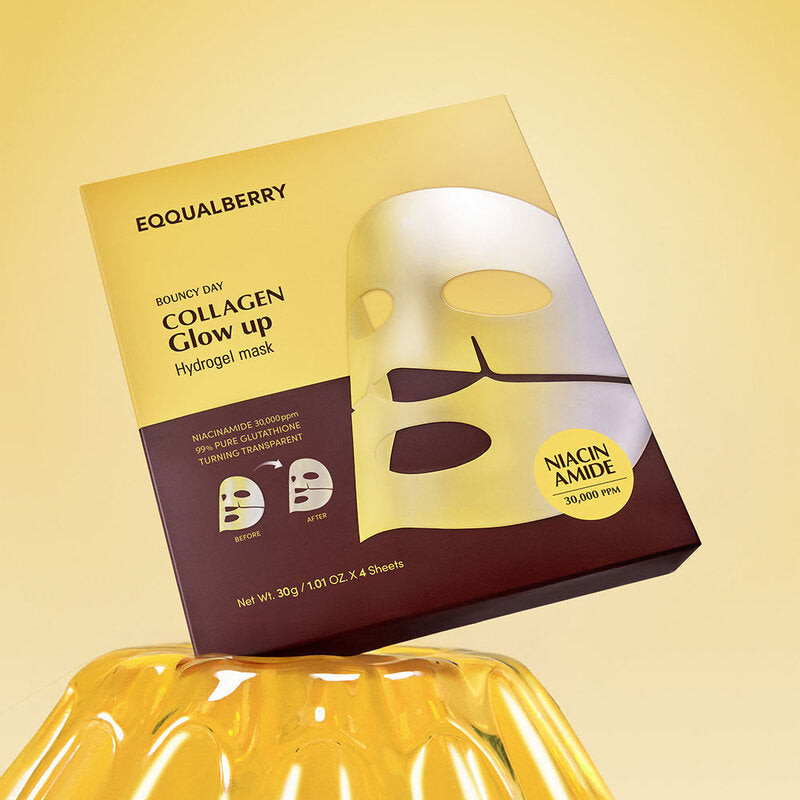 EQQUALBERRY Collagen Glow Up Hydrogel Mask [30g (Pack of 4)