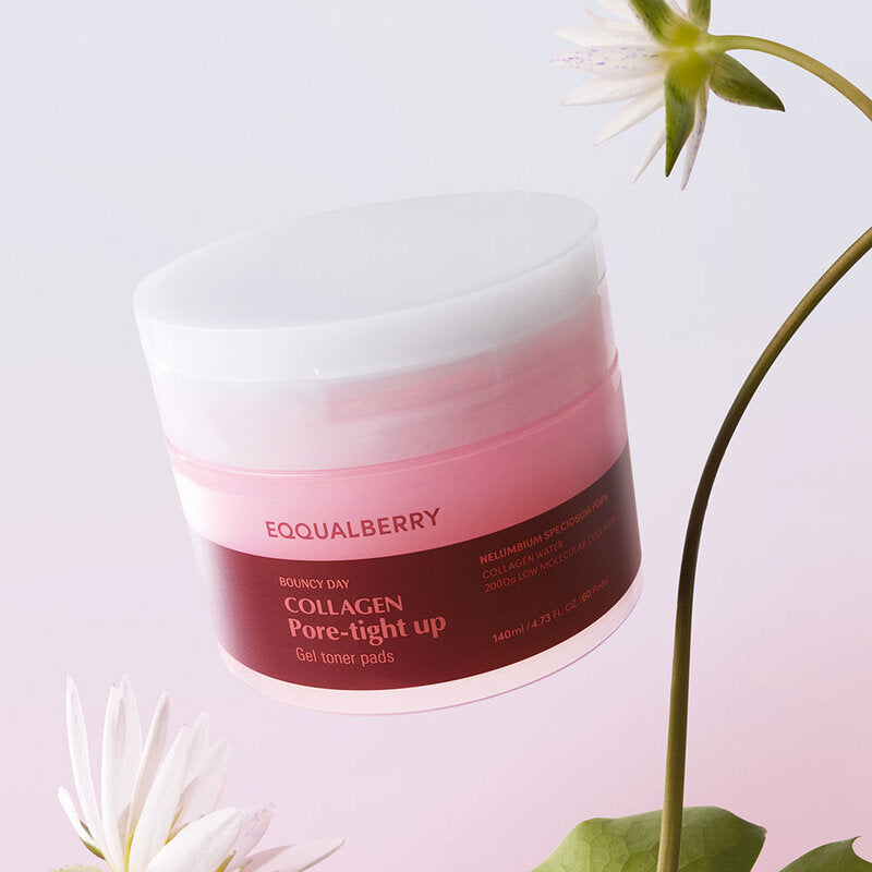 EQQUALBERRY Collagen Pore-Tight Up Gel Toner Pads 60 Pads: Gel toner pads from Equalberry that help tighten pores, leaving skin looking smooth, firm, and healthy.