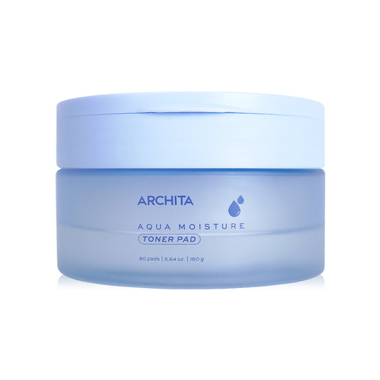 ARCHITA Aqua Moisture Toner Pad 80 Pads: Tear, stick, and nourish while caring for every area with ARCHITA's large, thin, round toner pads (8 cm in diameter).
