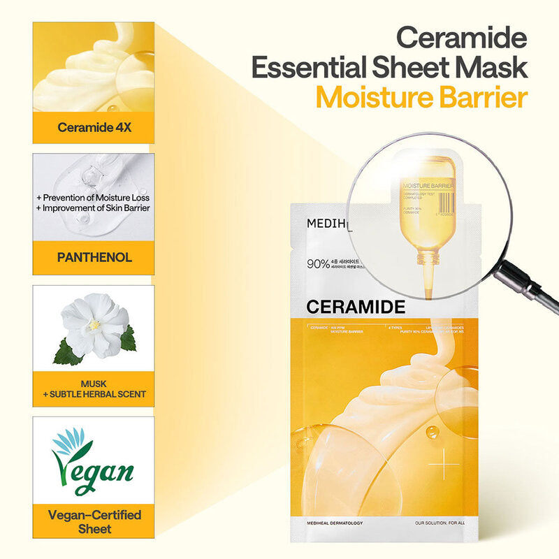 Mediheal Ceramide Essential Mask Moisture Barrier [24ml (Pack of 10)