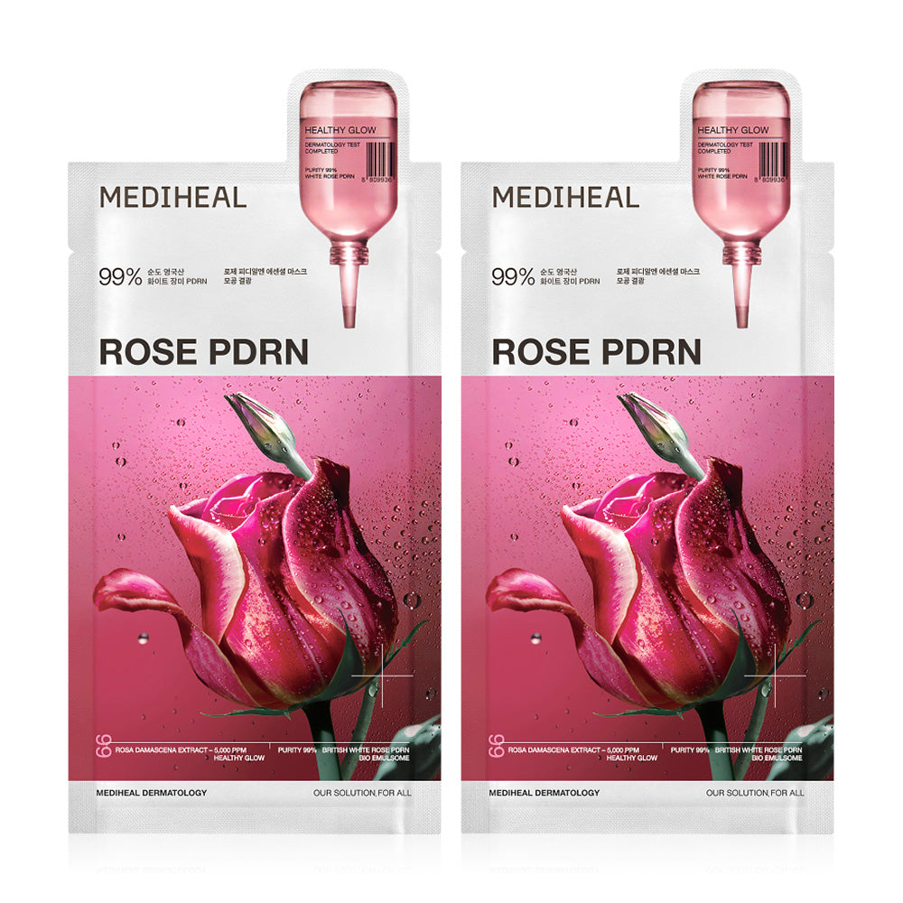 Mediheal Rose PDRN Essential Mask Healthy Glow [24ml (Pack of 2)