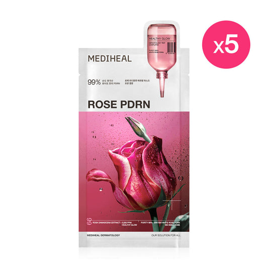 Mediheal Rose PDRN Essential Mask Healthy Glow [24ml (Pack of 5)
