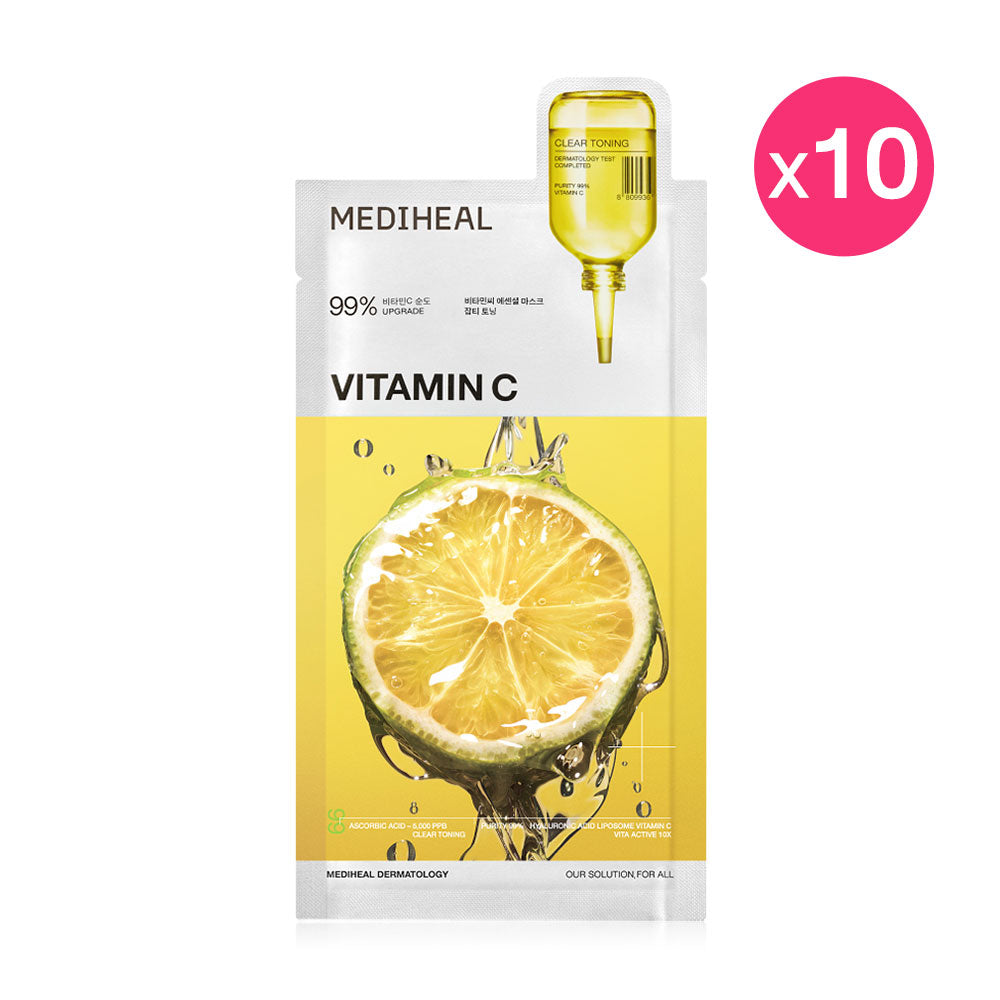 Mediheal Vitamin C Essential Mask Clear Toning [24ml (Pack of 10)