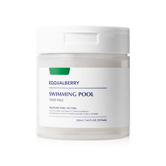 EQQUALBERRY Swimming Pool Toner Pads 70 Pads: These toner pads hydrate the skin, tighten pores, and reveal smooth, clear skin.