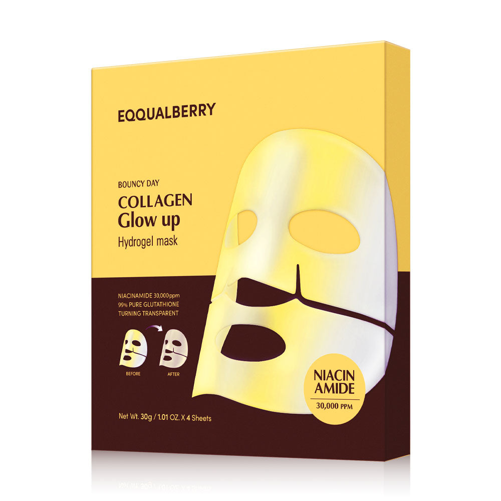 EQQUALBERRY Collagen Glow Up Hydrogel Mask [30g (Pack of 4)