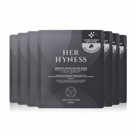 HER HYNESS Instant Glow Black Mask [25ml (Pack of 7)