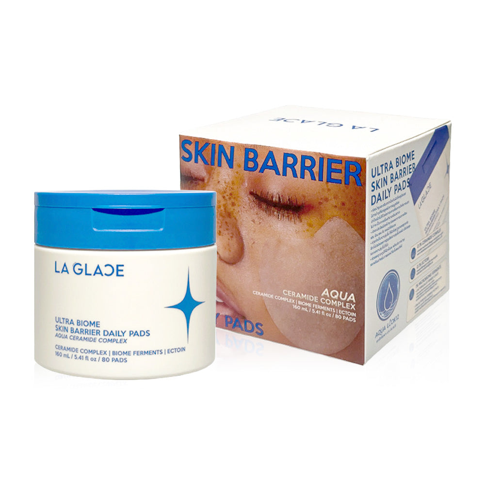 LA GLACE Ultra Biome Skin Barrier Daily Pads Aqua Ceramide Complex 160ml (Pack of 80)
