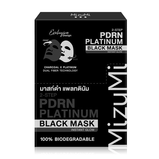 MIZUMI PDRN Platinum Black Mask Instant Glow (30 ml x 5 pcs)