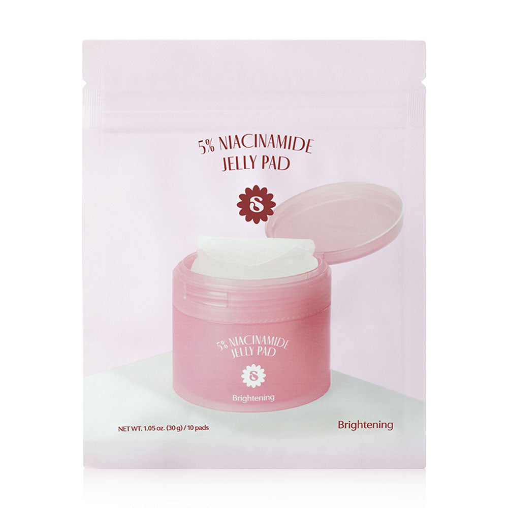 SUPERMOM 5 % Niacinamide Jelly Pad 10 Pads. Supermom brightening and oil-controlling toner pads.