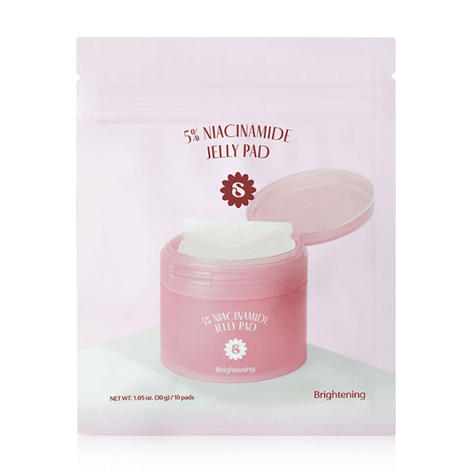 SUPERMOM 5 % Niacinamide Jelly Pad 10 Pads. Supermom brightening and oil-controlling toner pads.