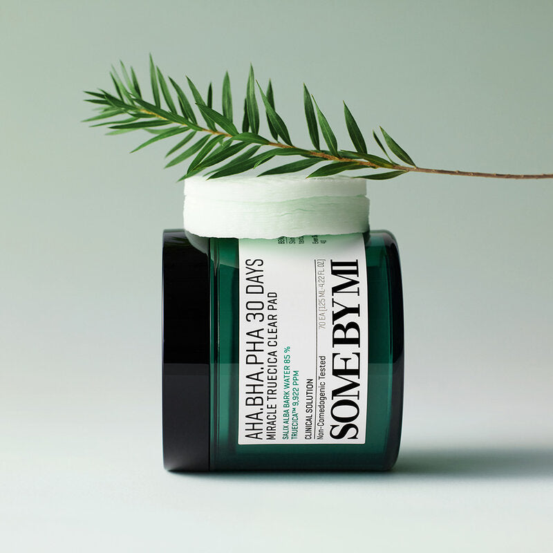 SOME BY MI AHA-BHA-PHA 30 Days Miracle Truecica Clear Pad (70 Pads) are facial cleansing pads from Some By Mi that gently exfoliate, control excess oil, and soothe the skin, leaving it clean and smooth.