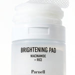 Parnell Niacinamide Rice Brightening Pads (80 Pads) are toners that help to even out skin tone, brighten the complexion, and give it a radiant glow.