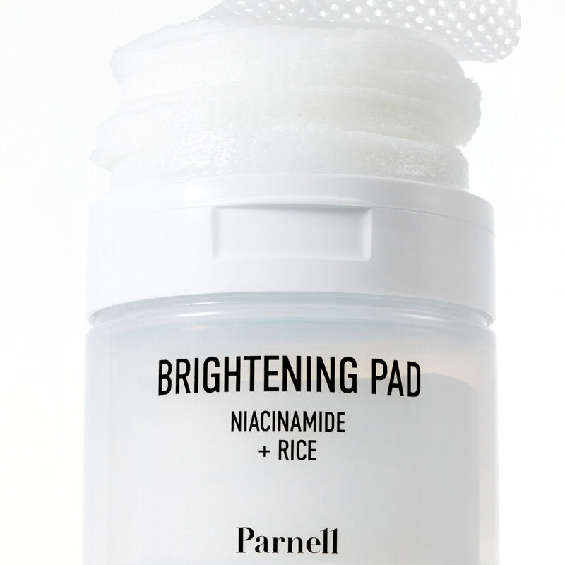 Parnell Niacinamide Rice Brightening Pads (80 Pads) are toners that help to even out skin tone, brighten the complexion, and give it a radiant glow.