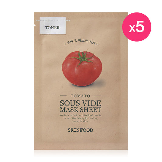 Skinfood Tomato Sous Vide Mask Sheet [18g (Pack of 5)