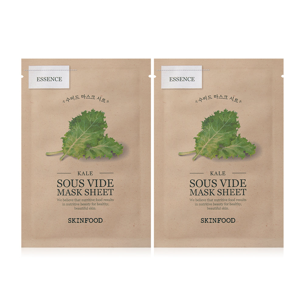 Skinfood Kale Sous Vide Mask Sheet [22g (Pack of 2)