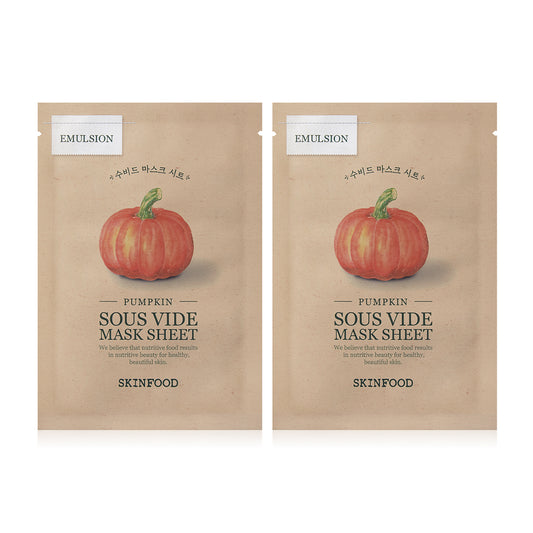 Skinfood Pumpkin Sous Vide Mask Sheet [20g (Pack of 2)