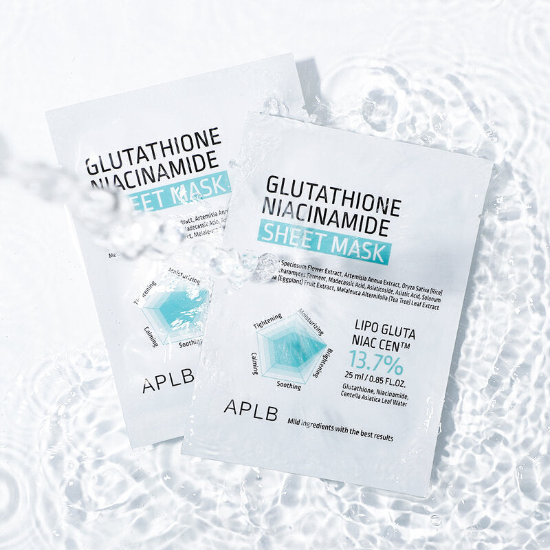 APLB Glutathione Niacinamide Sheet Mask [25ml (Pack of 10)