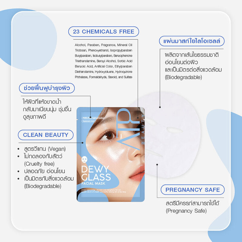 ATP BEAUTY Dewy Glass Facial Mask [20ml (Pack of 6)
