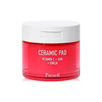 Parnell AHA Omija Ceramic Pads (60 Pads) are exfoliating toners that moisturize and smooth the skin.