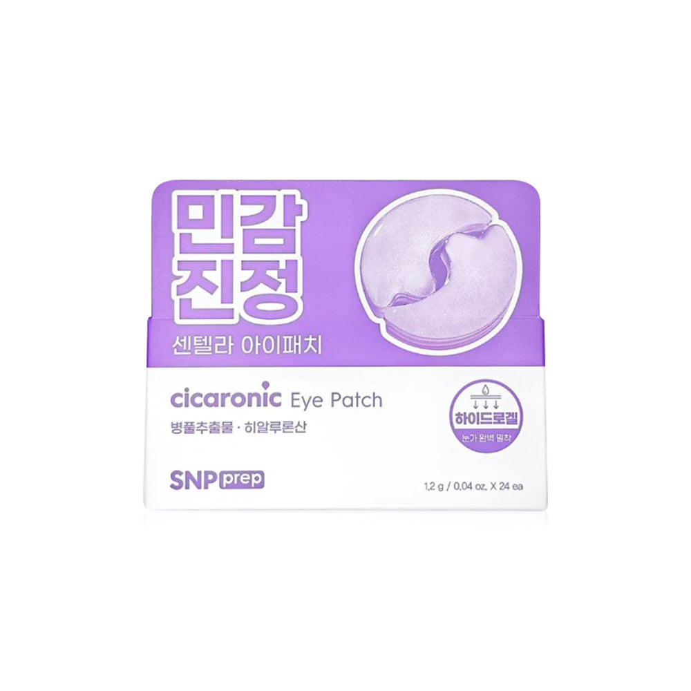 SNP Cicaronic Eye Patch 24 Pads are hydrogen peroxide eye masks that soothe and brighten the skin under the eyes, leaving it smooth and supple.