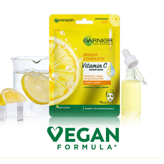 Garnier Skin Naturals Bright Complete Vitamin C Serum Mask [28g (Pack of 5)