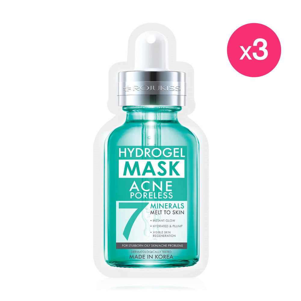 Rojukiss Acne Poreless Hydrogel Mineral Mask 7 [25ml (Pack of 3)