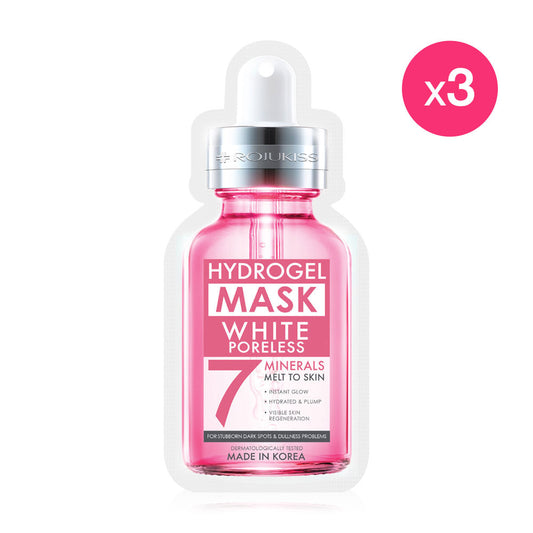 Rojukiss White Poreless Hydrogel Mineral Mask 7 [25ml (Pack of 3)