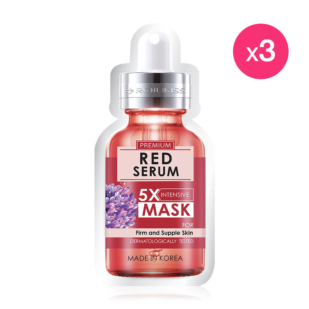 Rojukiss Firm Poreless Red Serum 5X Intensive Mask [25ml (Pack of 3)