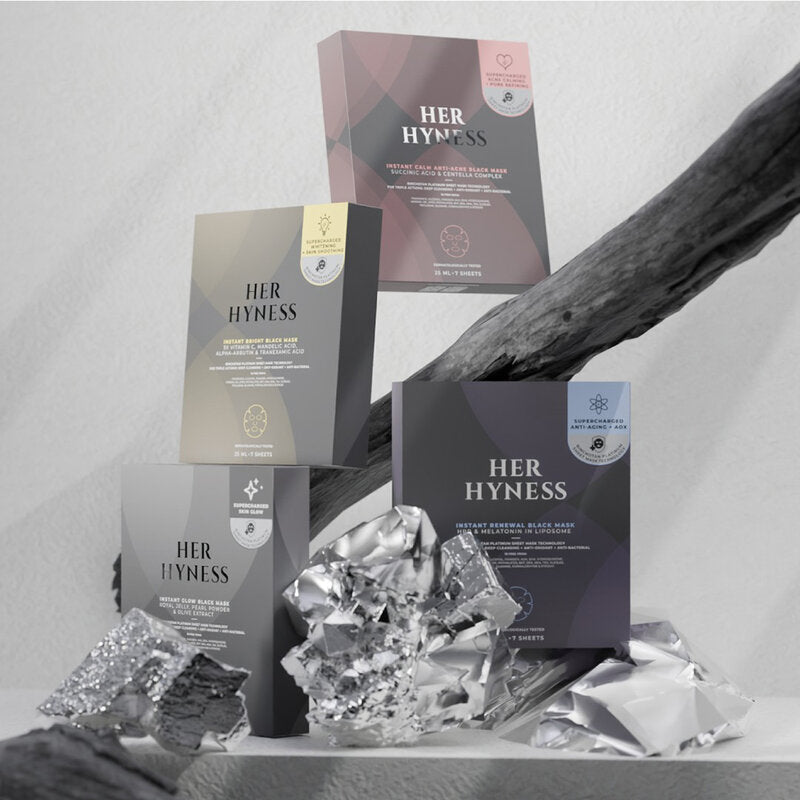 HER HYNESS Instant Renewal Black Mask [25ml (Pack of 5)