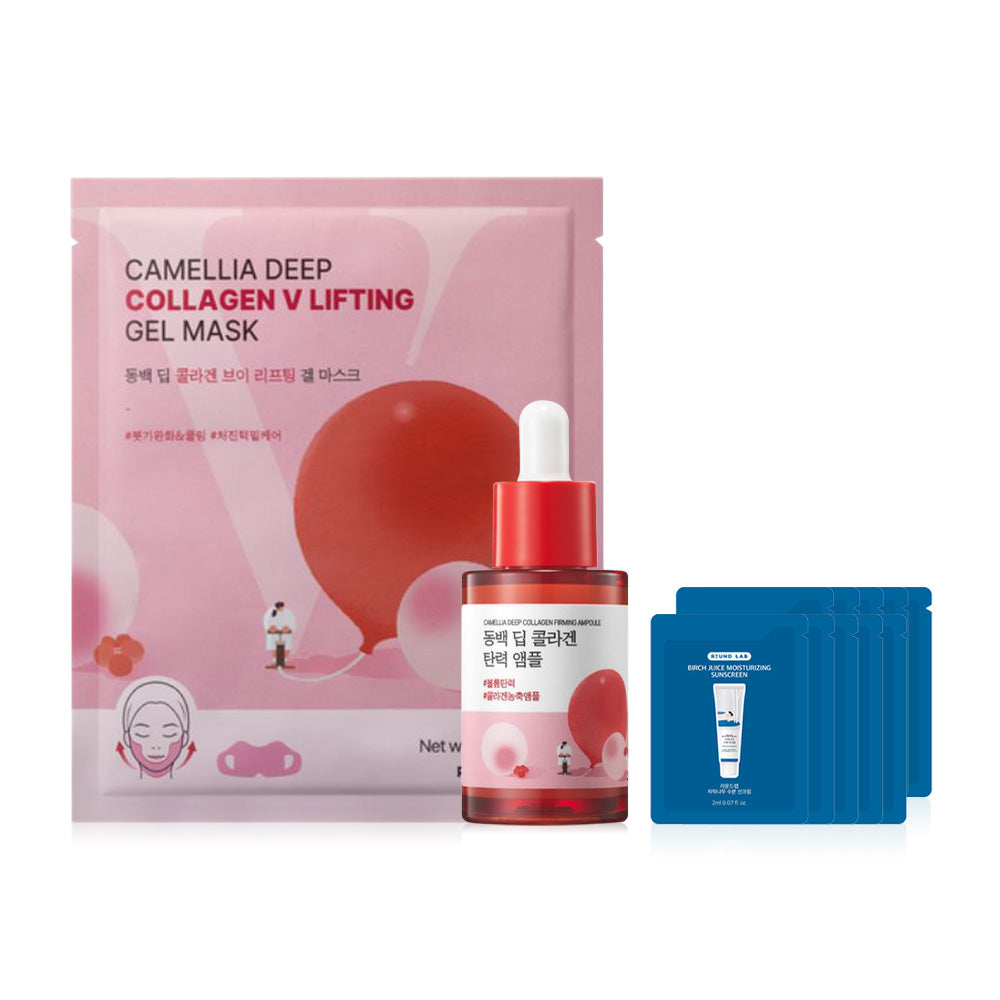 Round Lab Camellia Deep Collagen Firming Gel Mask [34g (Pack of 4)