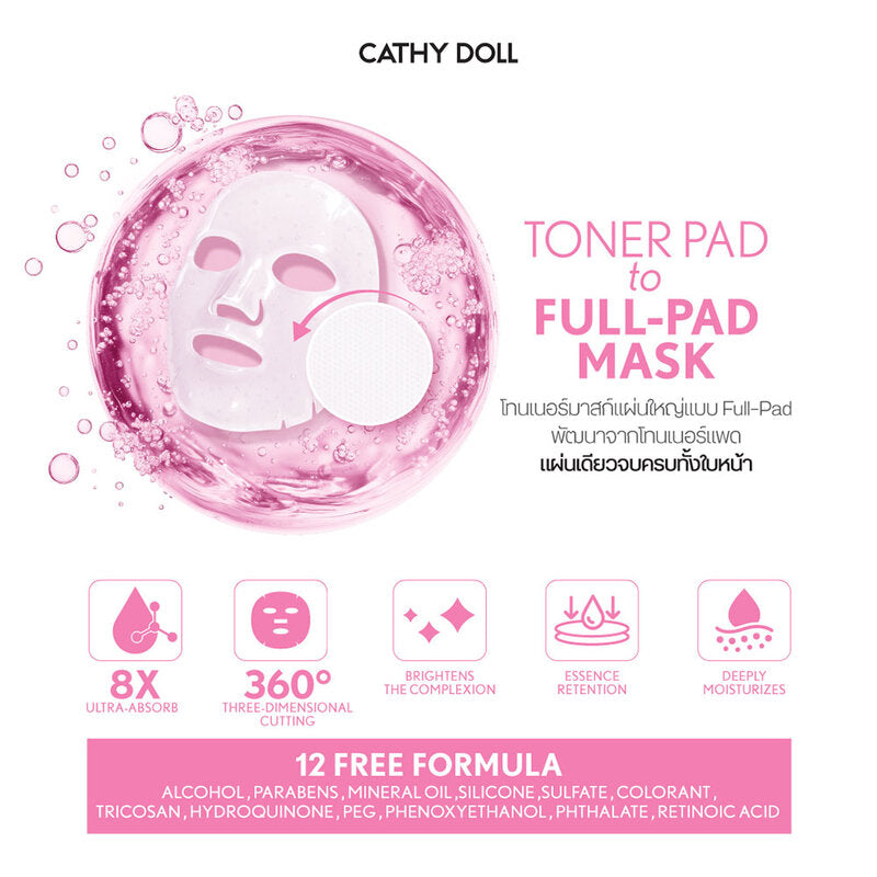 Cathy Doll 8X Cushion Toner Mask Whitening 25g