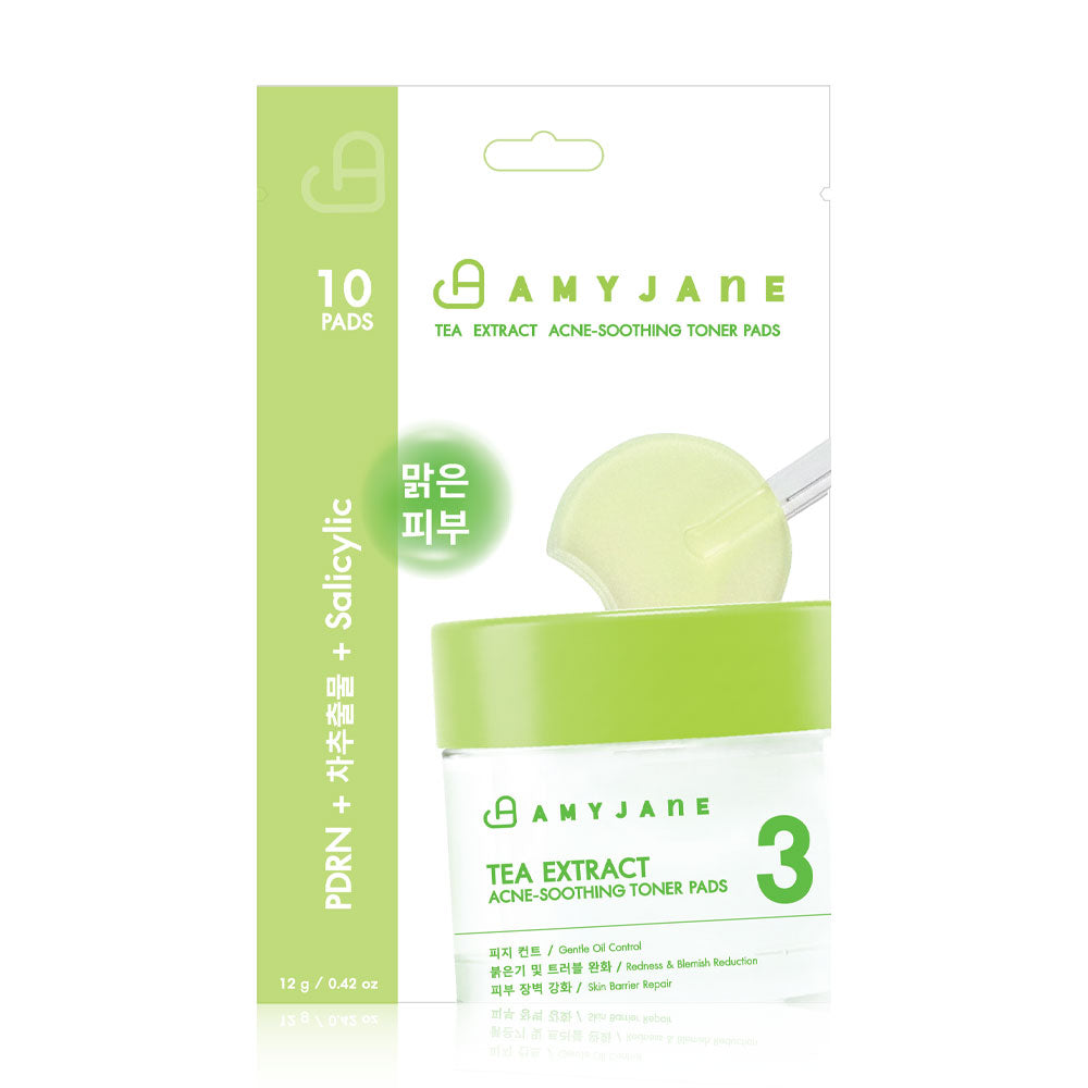 AMYJANE Tea Extract Acne Soothing Toner Pads 12g (Pack of 10)