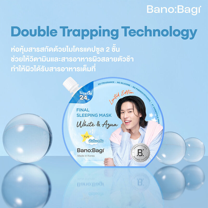 BANOBAGI Final Sleeping Mask White & Aqua [24ml (Pack of 2)