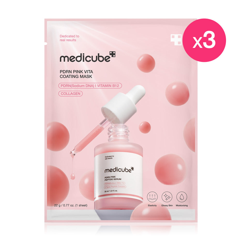 MEDICUBE PDRN Pink Vita Coating Mask [22g (Pack of 3)