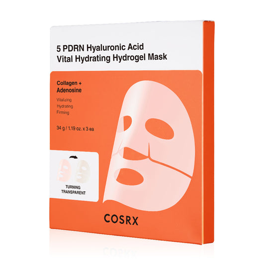 COSRX 5 PDRN Hyaluronic Acid Vital Hydrating Hydrogel Mask [1 Box x 3 Sheets