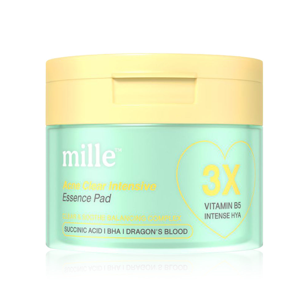 Mille Acne Clear Intensive Essence Pad 60 Pads: Mille essence pads for acne-prone and sensitive skin.