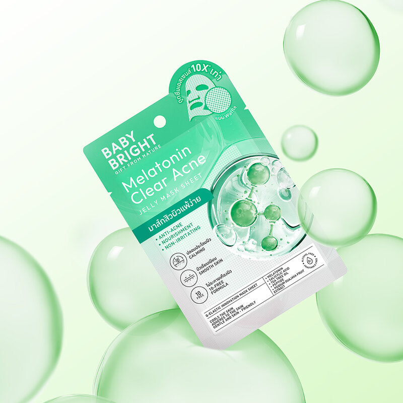 Baby Bright Melatonin Jelly Mask Sheet Clear Acne [25g (Pack of 10)