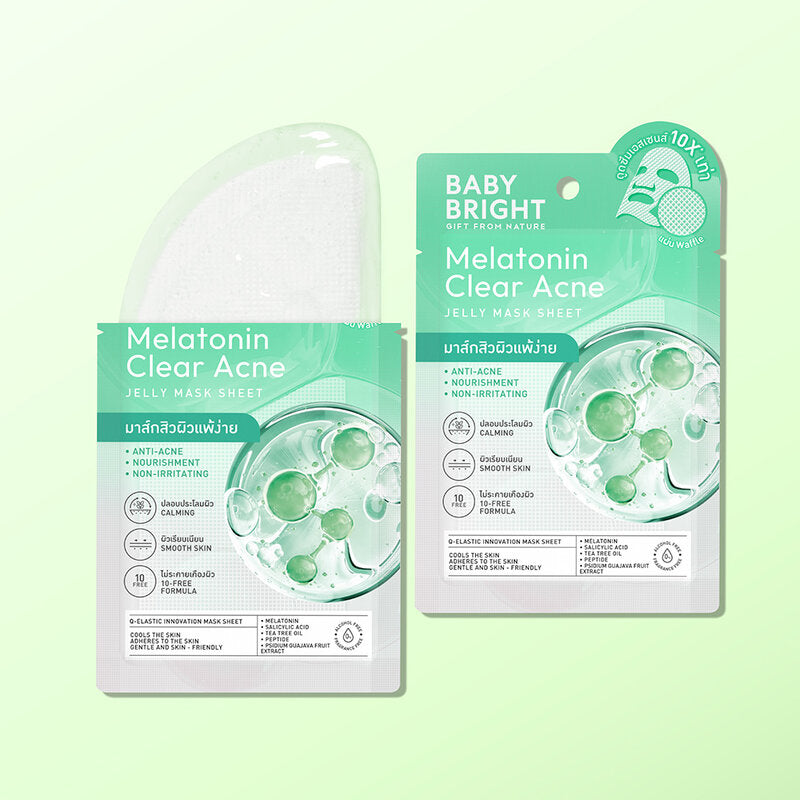 Baby Bright Melatonin Jelly Mask Sheet Clear Acne [25g (Pack of 10)