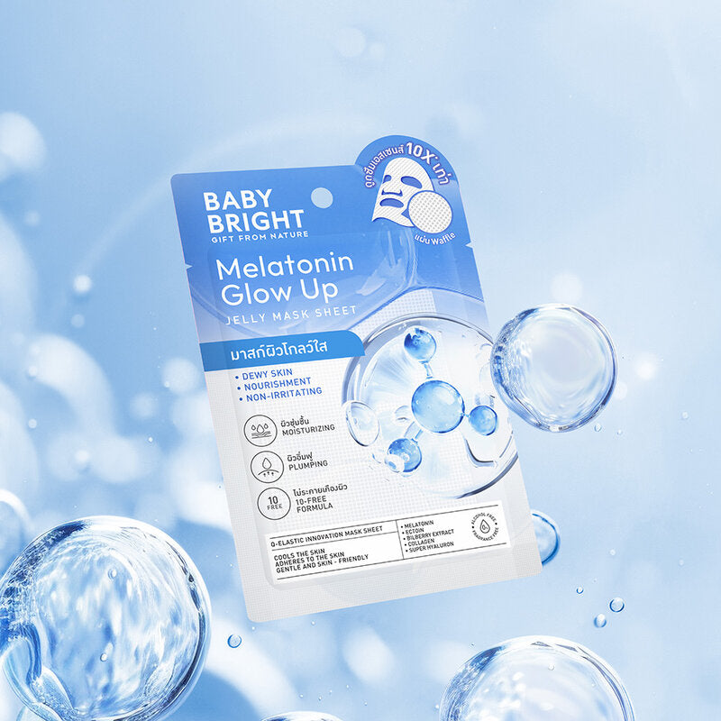 Baby Bright Melatonin Jelly Mask Sheet Glow Up [25g (Pack of 10)