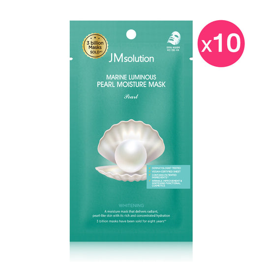 JM Solution Marine Luminous Pearl Moisture Mask [24ml (Pack of 10)